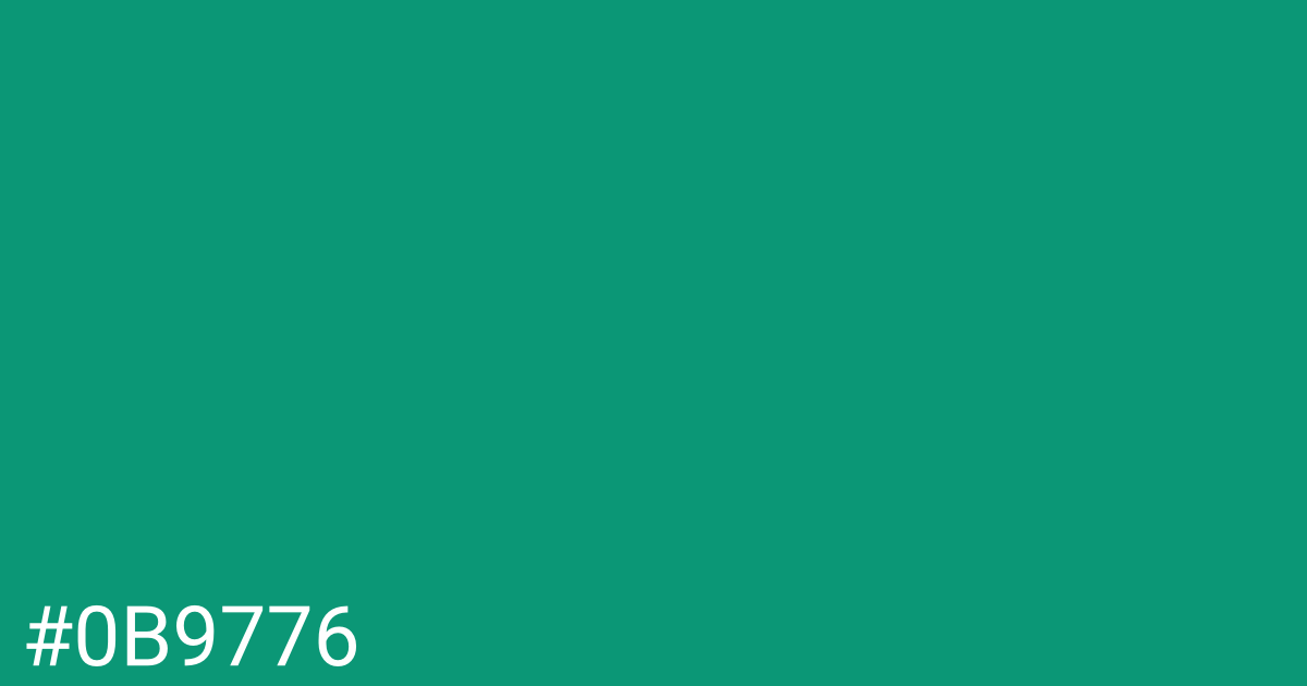 Hex color #0b9776 graphic