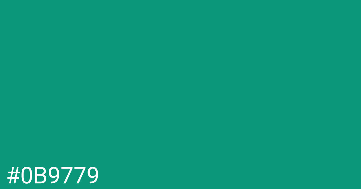 Hex color #0b9779 graphic