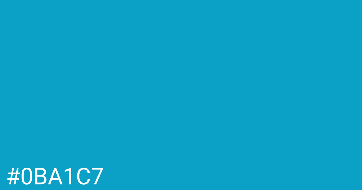 Hex color #0ba1c7 graphic