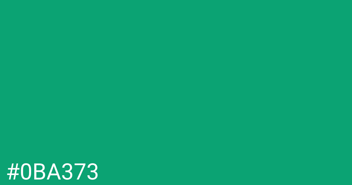 Hex color #0ba373 graphic