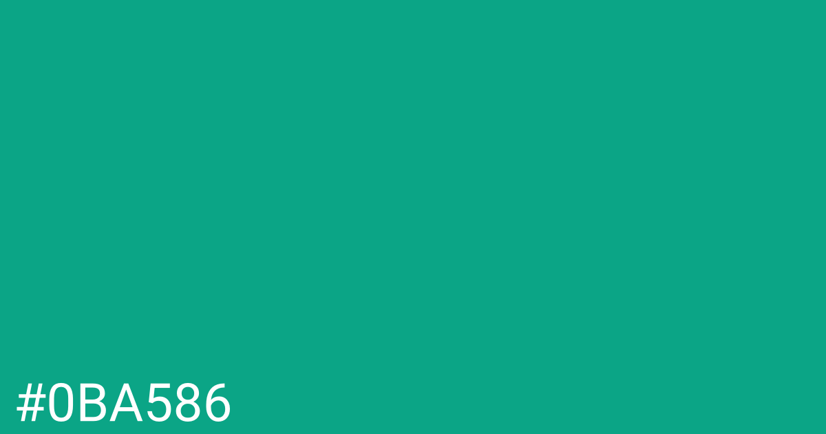 Hex color #0ba586 graphic