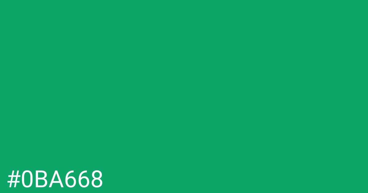 Hex color #0ba668 graphic