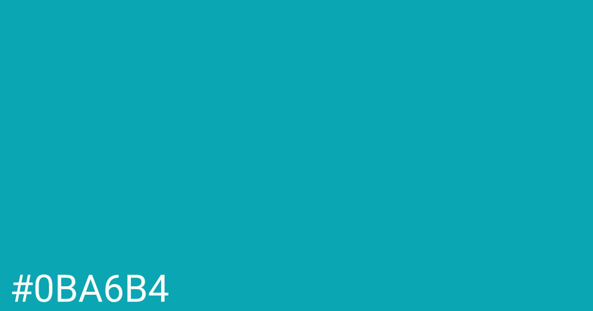 Hex color #0ba6b4 graphic