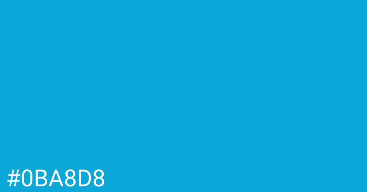 Hex color #0ba8d8 graphic