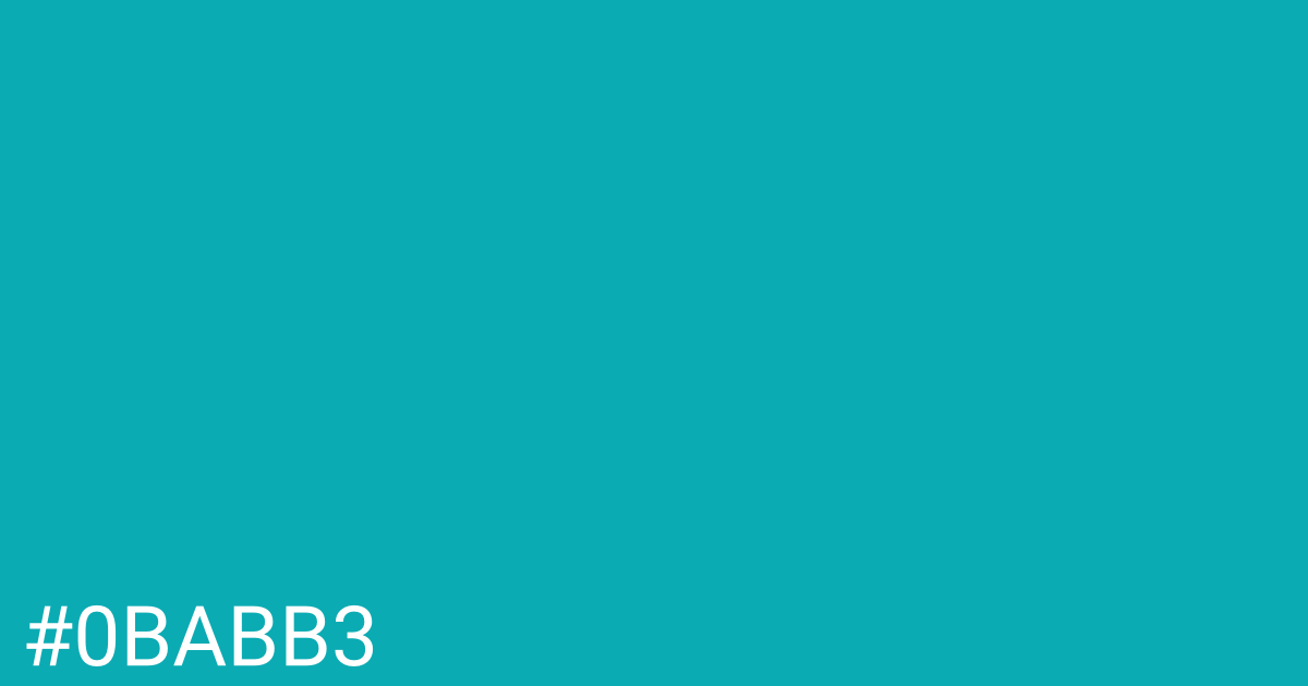 Hex color #0babb3 graphic