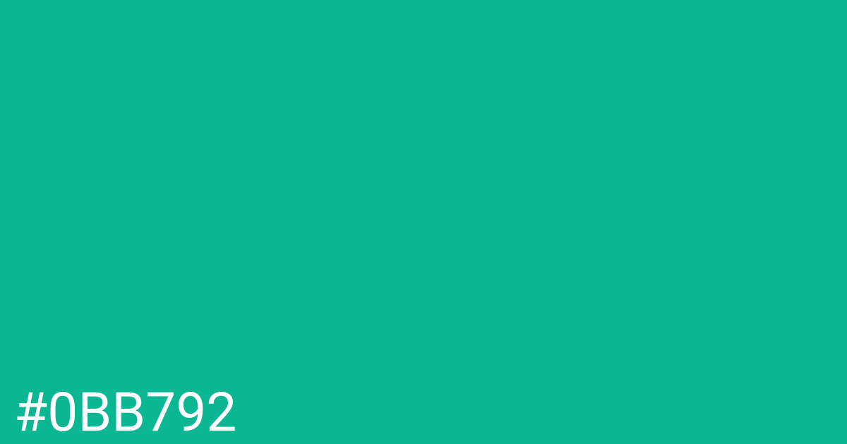 Hex color #0bb792 graphic