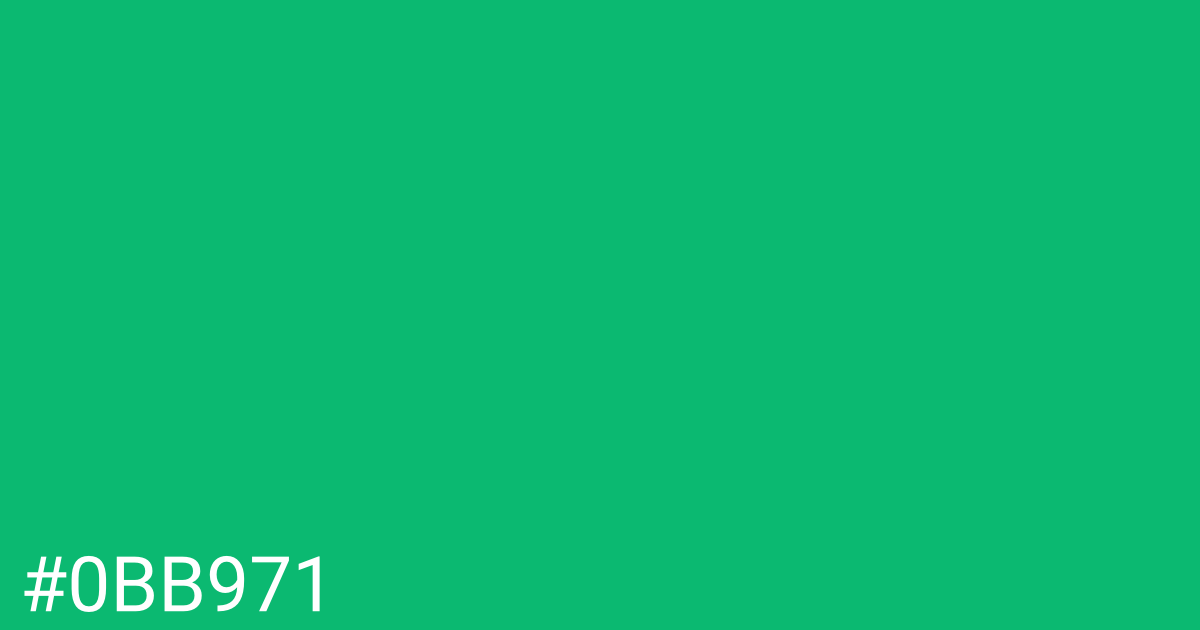 Hex color #0bb971 graphic
