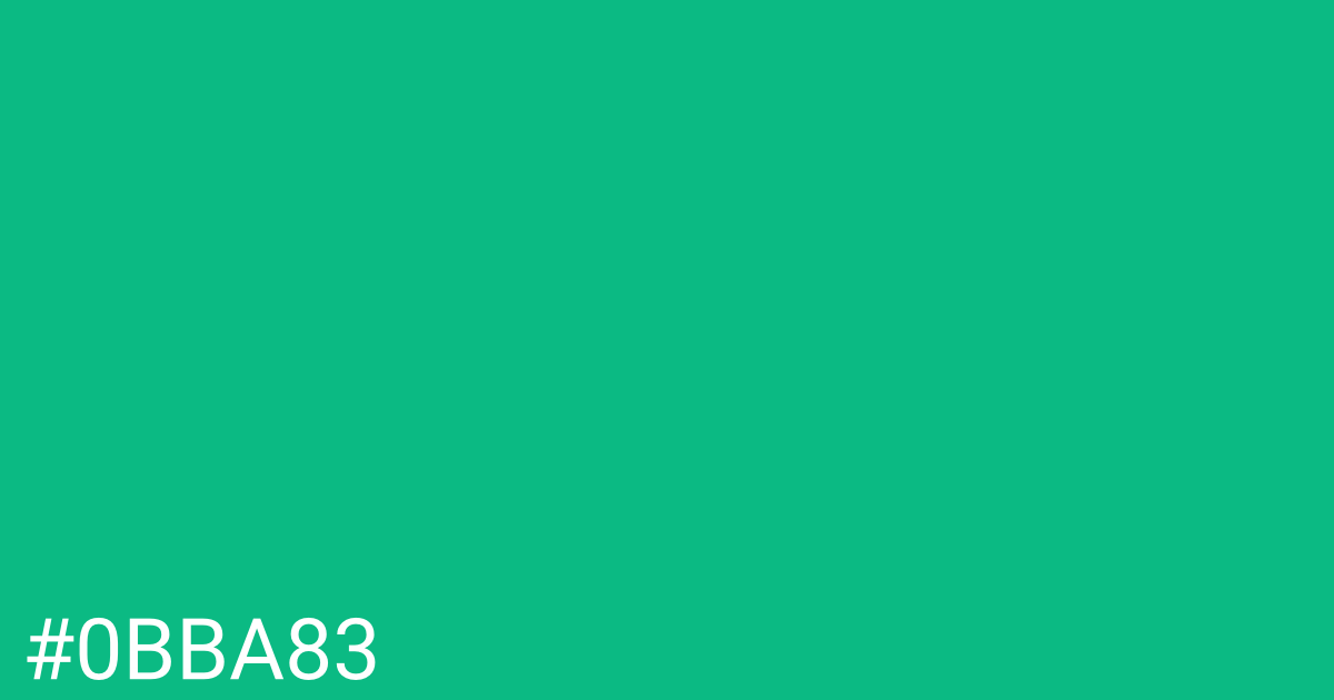 Hex color #0bba83 graphic