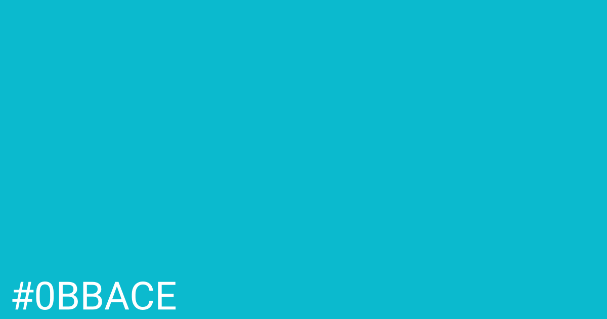 Hex color #0bbace graphic