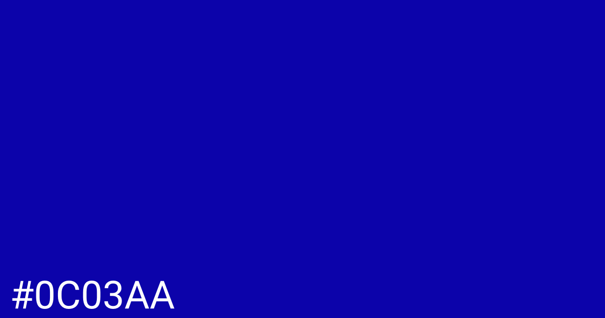 Hex color #0c03aa graphic