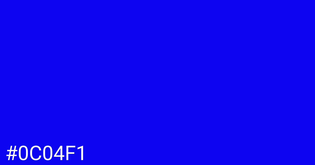 Hex color #0c04f1 graphic