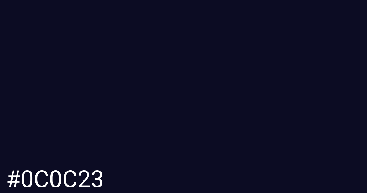 Hex color #0c0c23 graphic