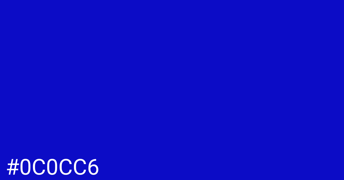 Hex color #0c0cc6 graphic