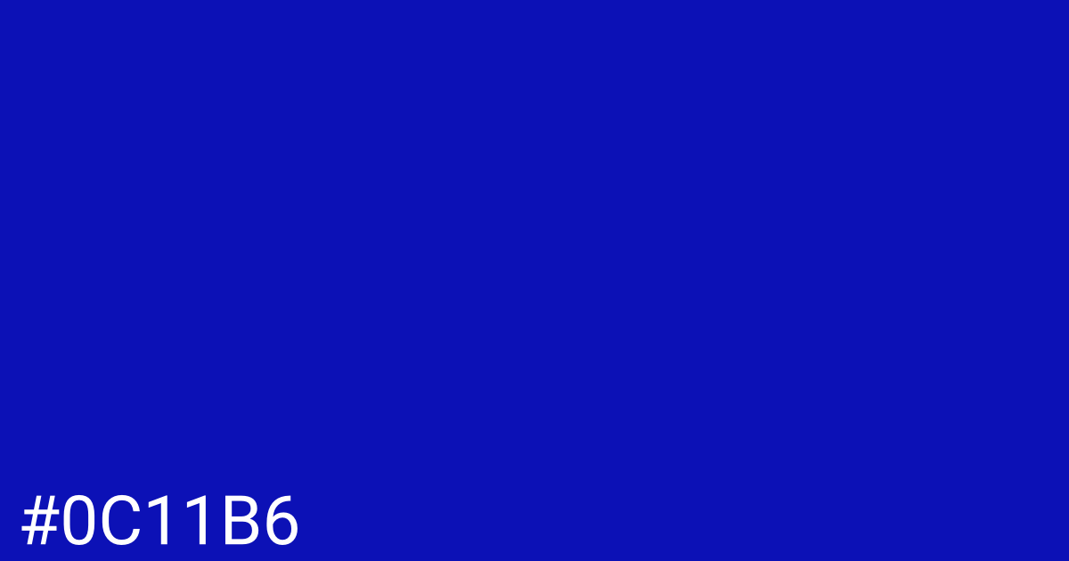 Hex color #0c11b6 graphic