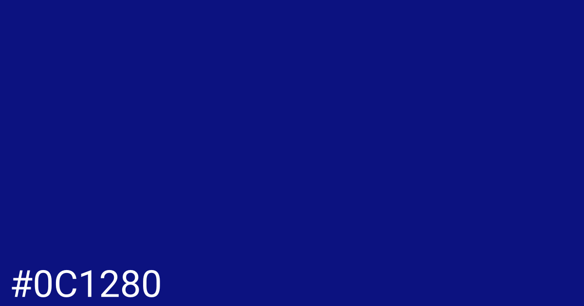 Hex color #0c1280 graphic