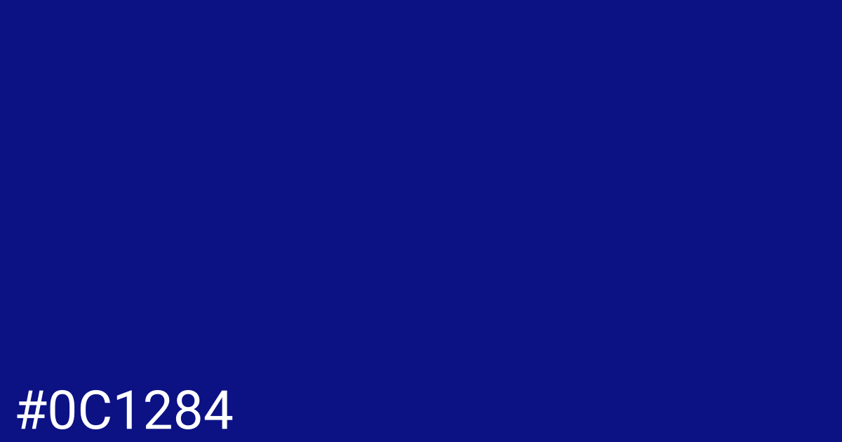 Hex color #0c1284 graphic