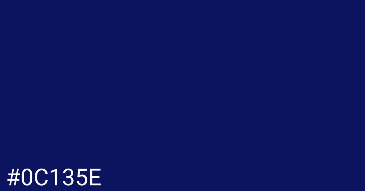 Hex color #0c135e graphic