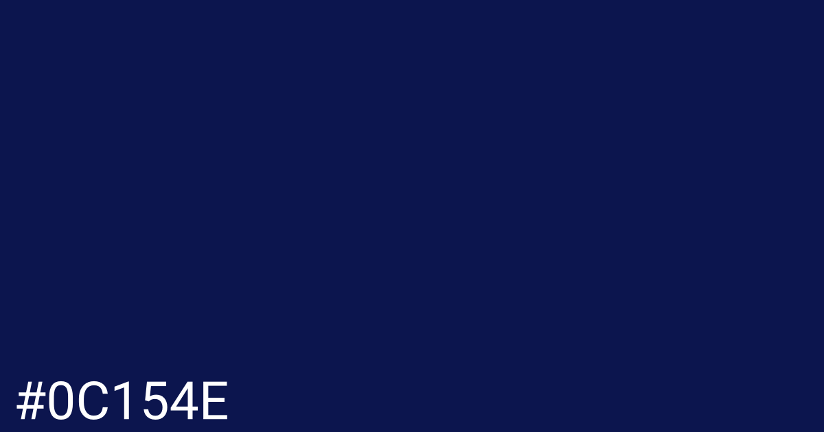 Hex color #0c154e graphic