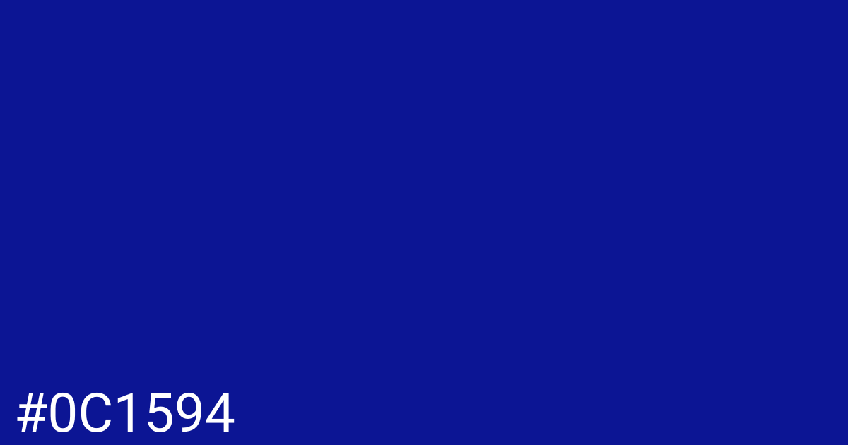 Hex color #0c1594 graphic