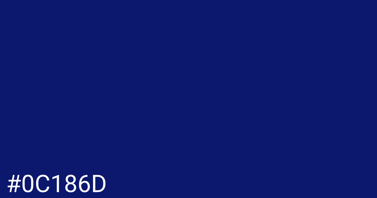 Hex color #0c186d graphic