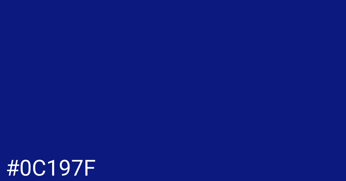 Hex color #0c197f graphic