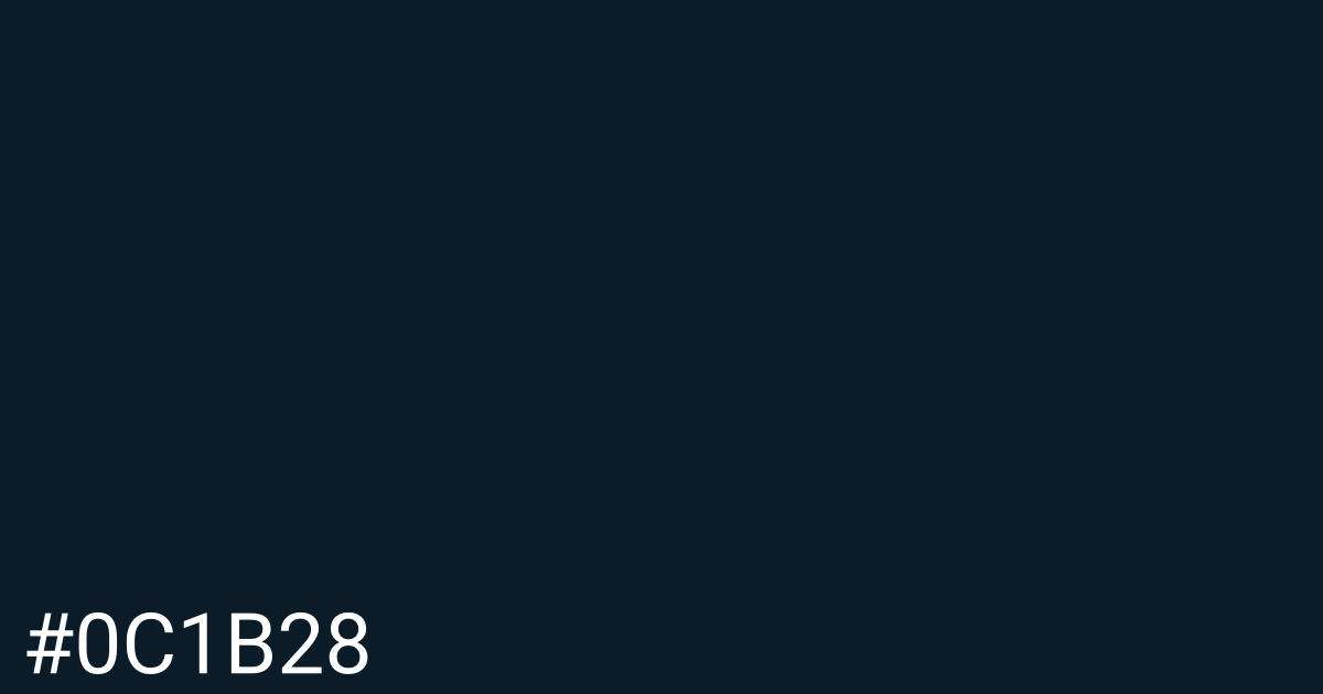 Hex color #0c1b28 graphic
