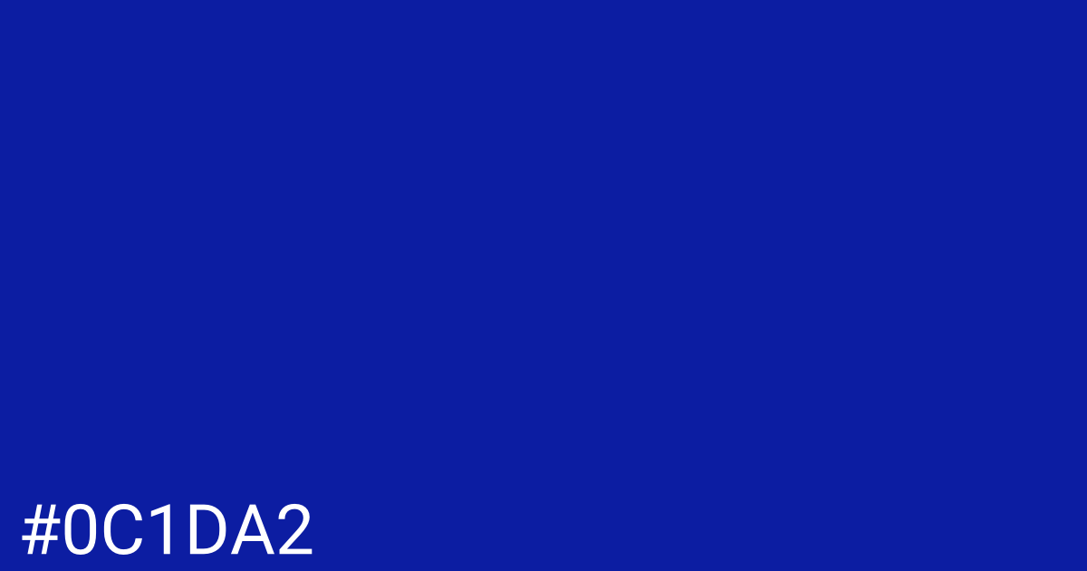 Hex color #0c1da2 graphic