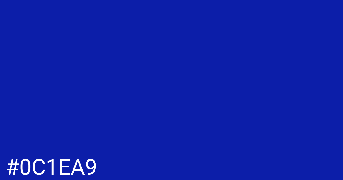 Hex color #0c1ea9 graphic