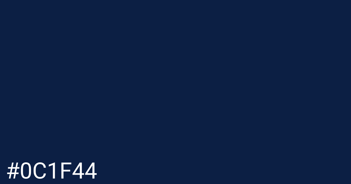 Hex color #0c1f44 graphic