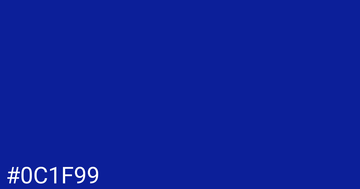 Hex color #0c1f99 graphic