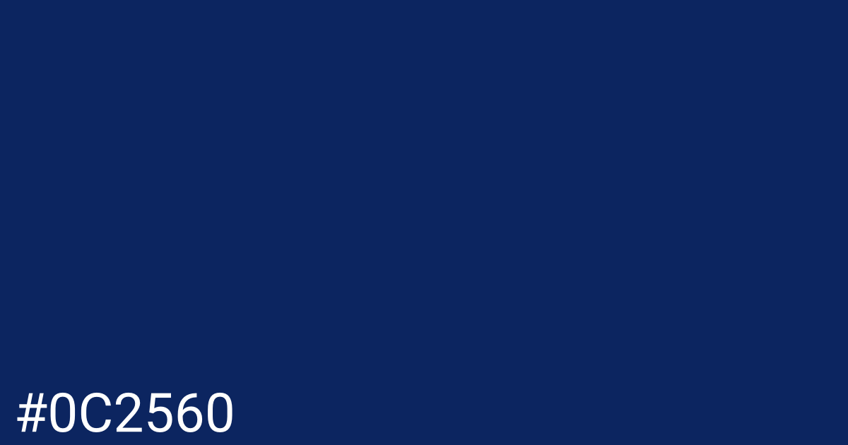 Hex color #0c2560 graphic