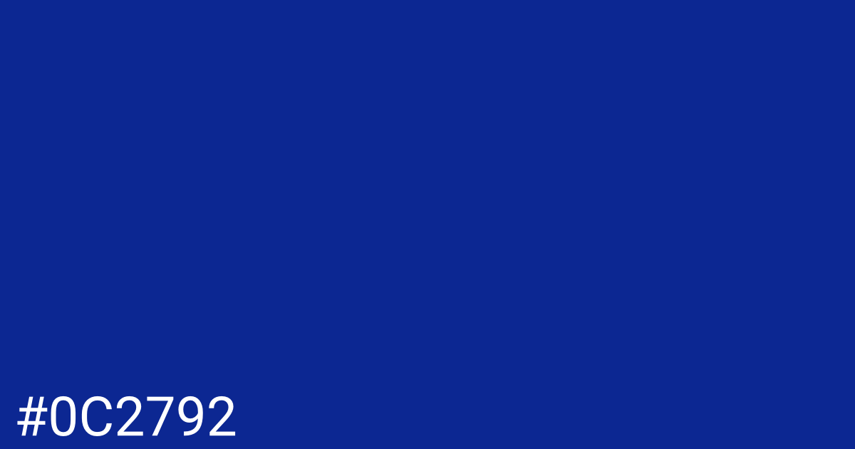 Hex color #0c2792 graphic