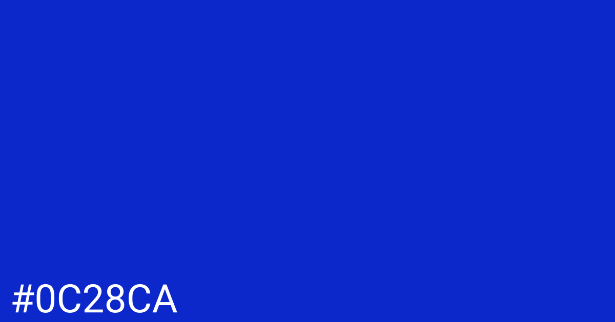 Hex color #0c28ca graphic