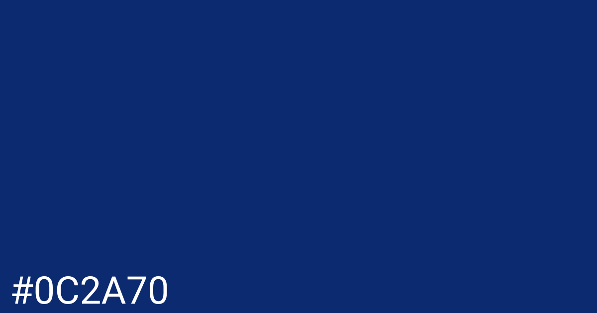 Hex color #0c2a70 graphic