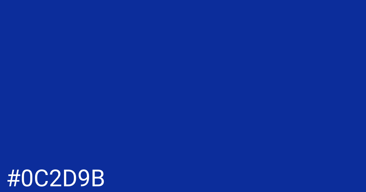 Hex color #0c2d9b graphic