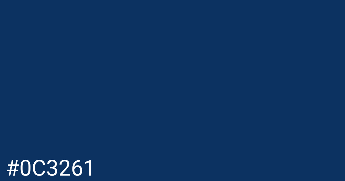 Hex color #0c3261 graphic