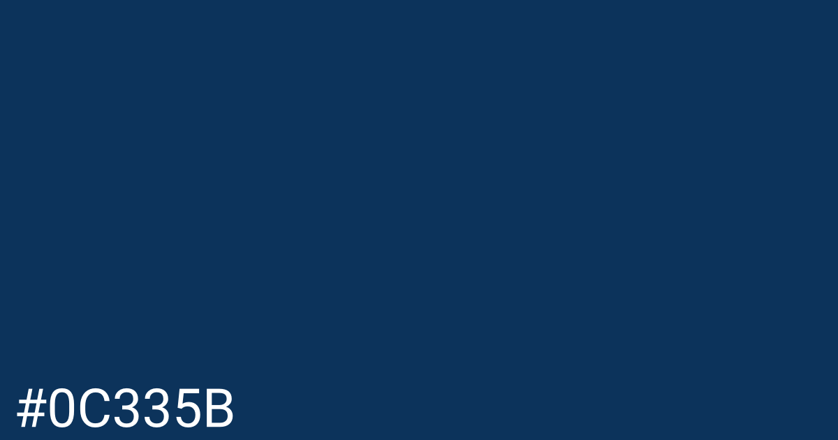 Hex color #0c335b graphic
