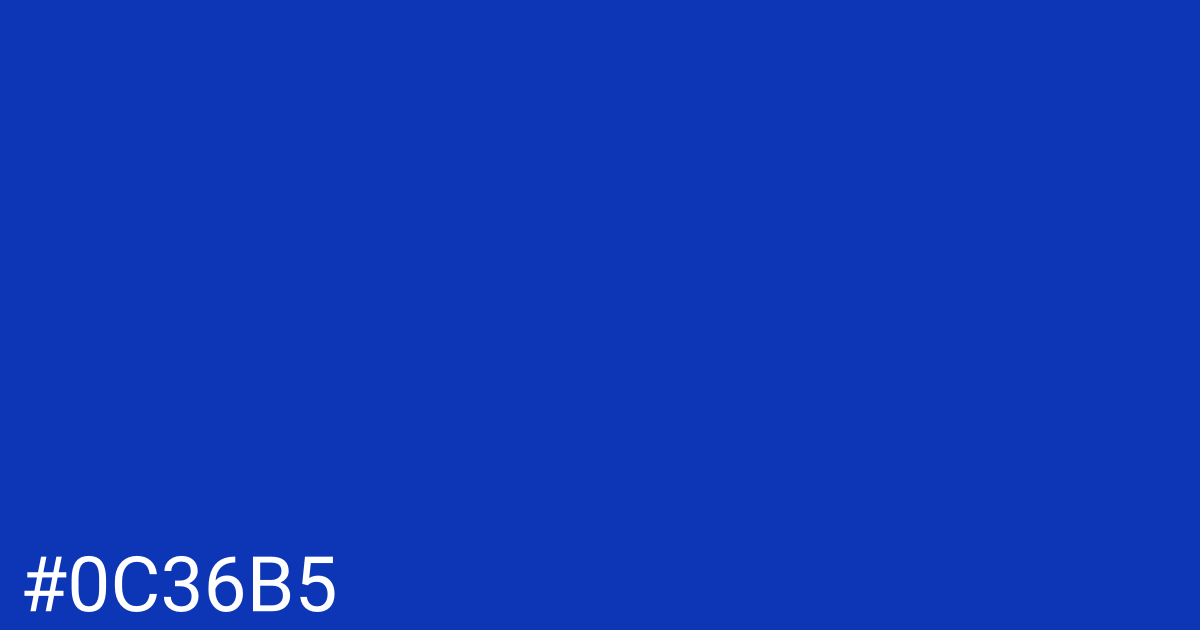 Hex color #0c36b5 graphic