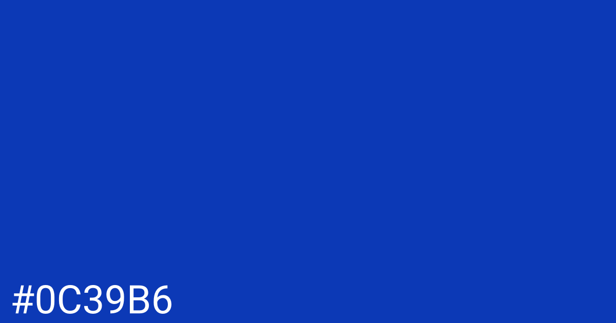 Hex color #0c39b6 graphic