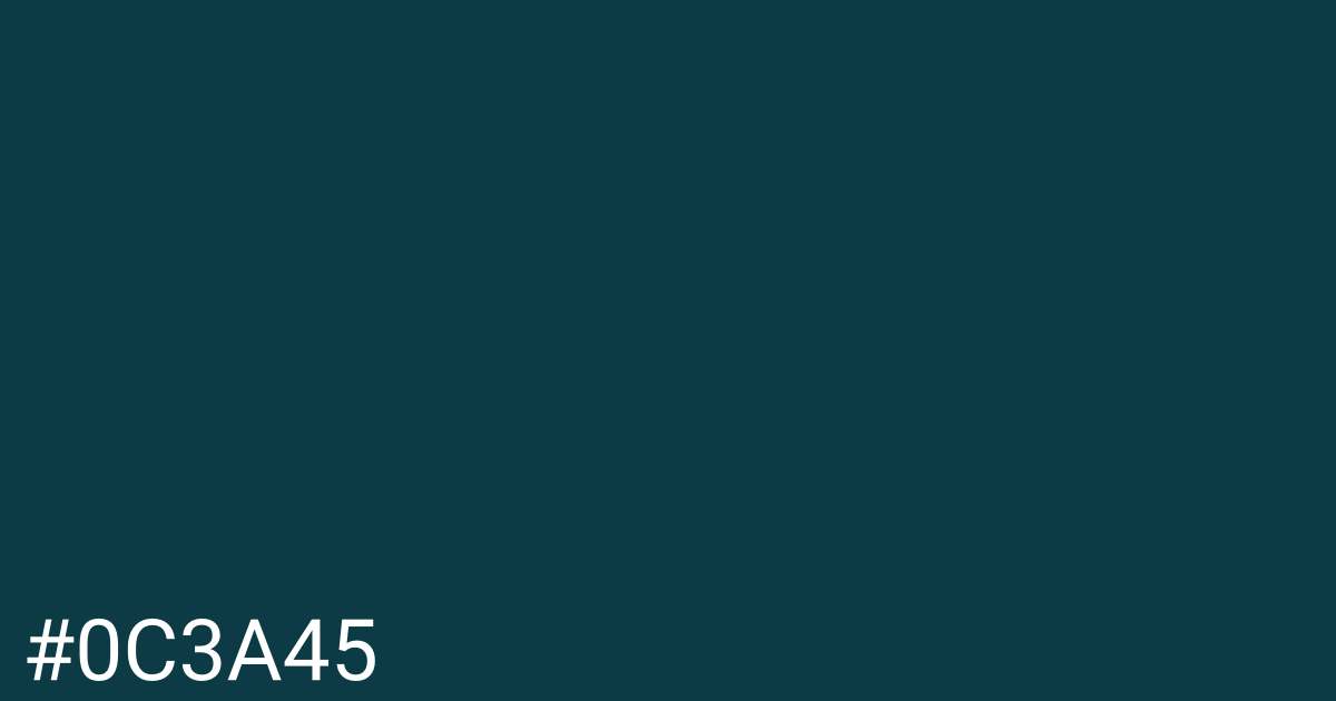 Hex color #0c3a45 graphic