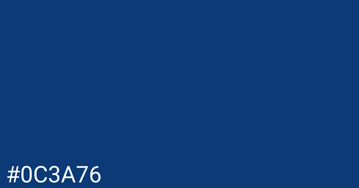 Hex color #0c3a76 graphic