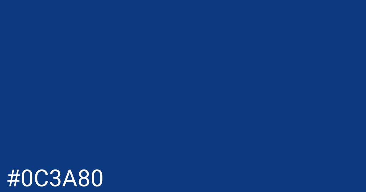 Hex color #0c3a80 graphic