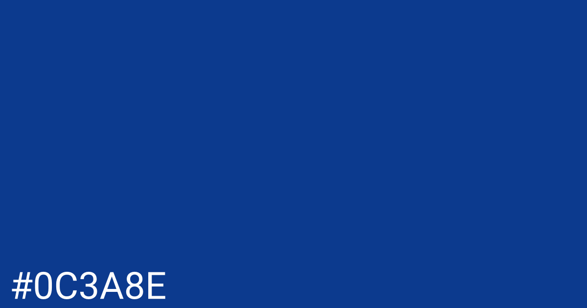 Hex color #0c3a8e graphic