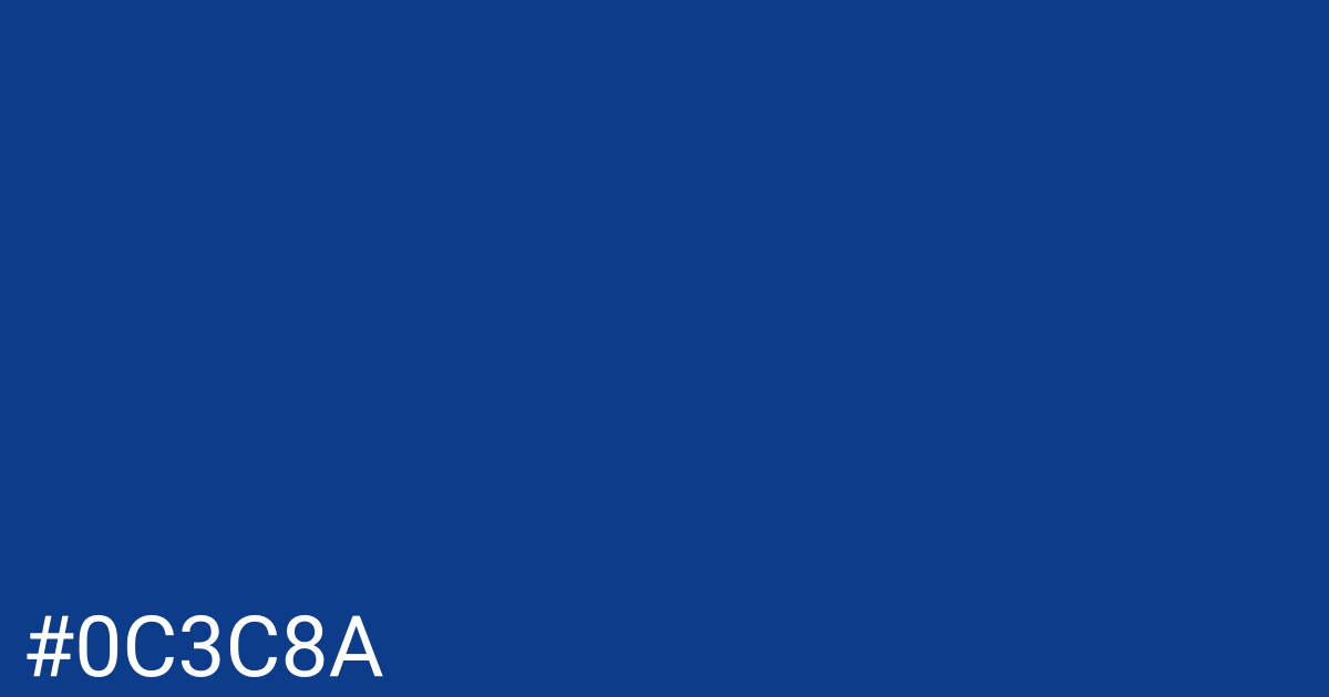 Hex color #0c3c8a graphic