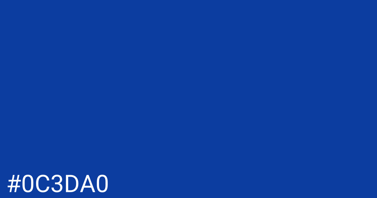 Hex color #0c3da0 graphic