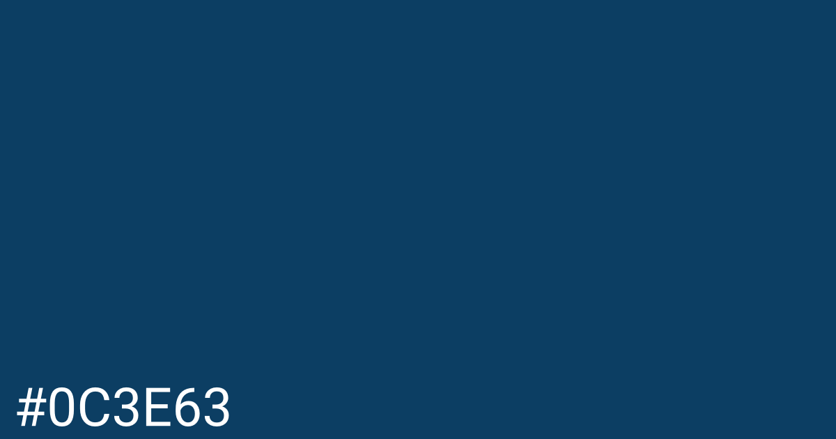 Hex color #0c3e63 graphic