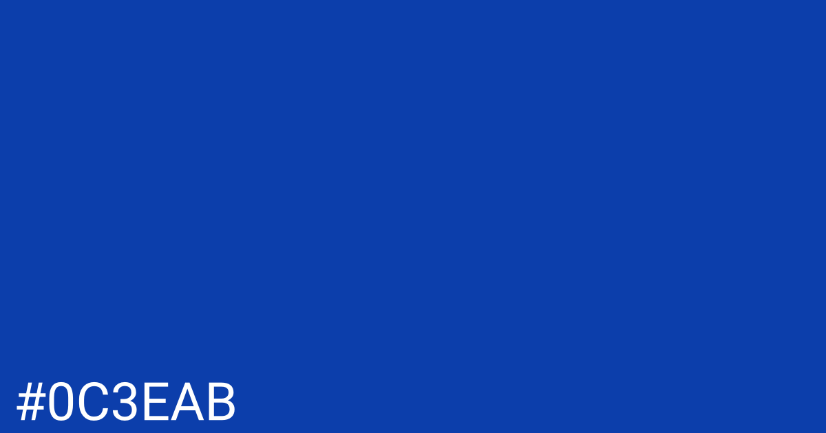 Hex color #0c3eab graphic