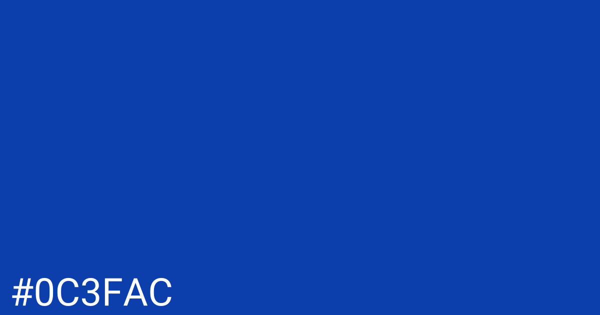Hex color #0c3fac graphic