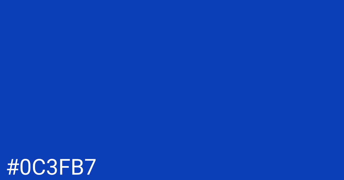 Hex color #0c3fb7 graphic