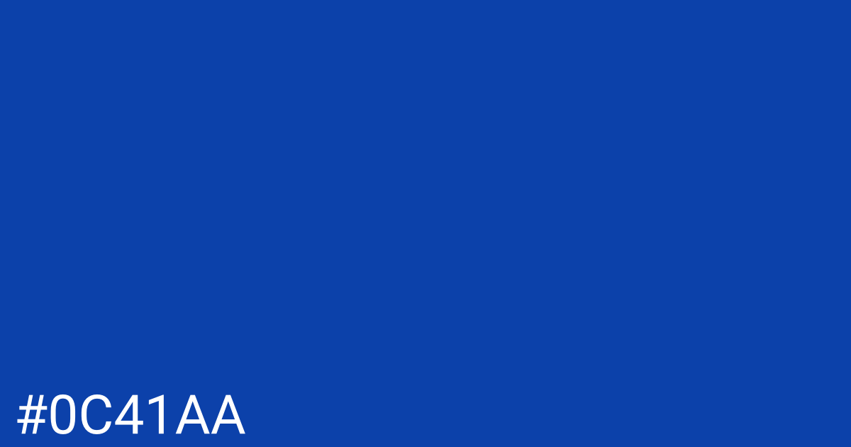 Hex color #0c41aa graphic